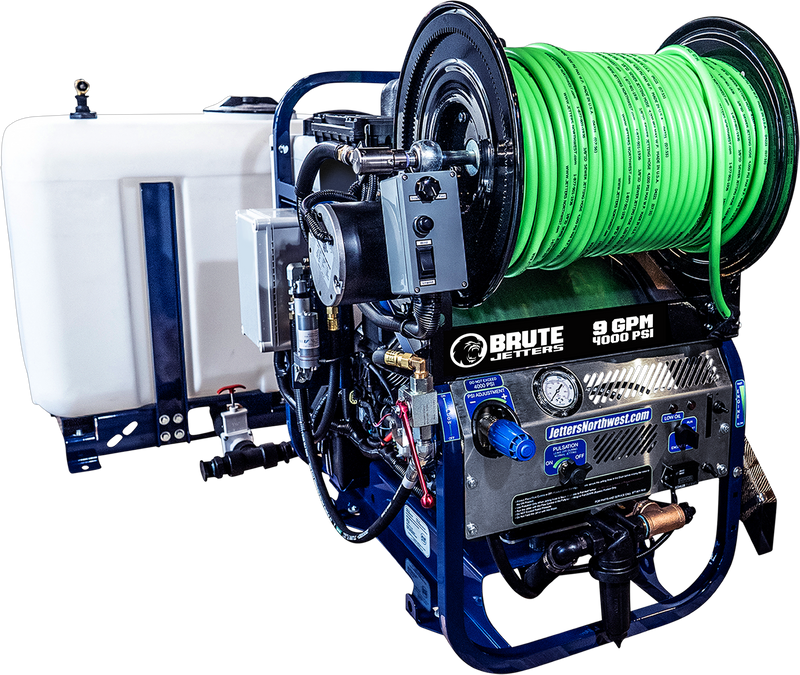 BRUTE CART JETTER 9-GPM / 4000-PSI W/ 12V PUSH BUTTON REEL